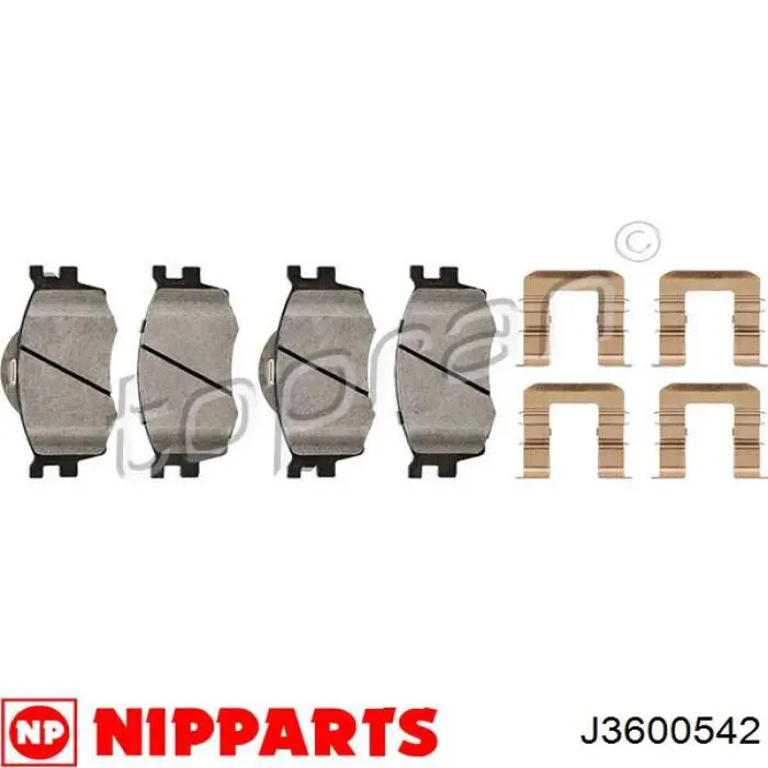Передні тормозні колодки J3600542 Nipparts