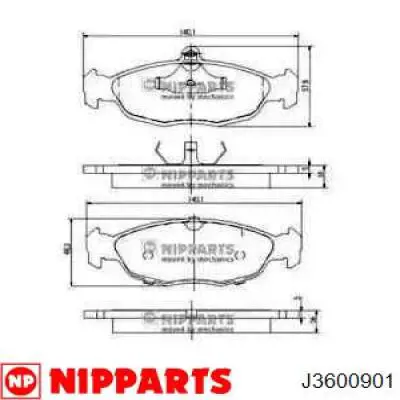 Передні тормозні колодки J3600901 Nipparts