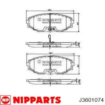 Колодки гальмівні передні, дискові J3601074 Nipparts