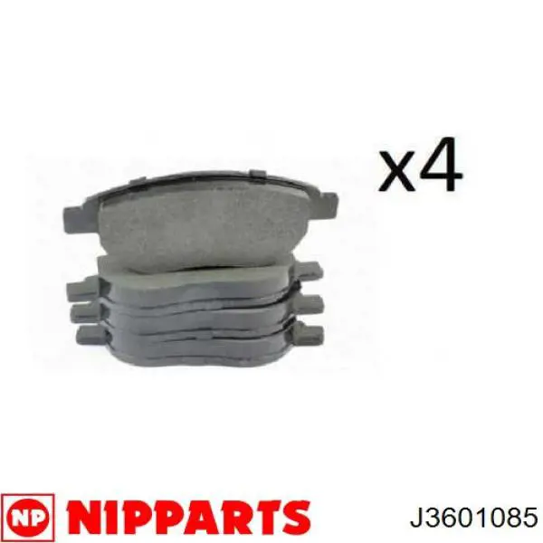 J3601085 Nipparts колодки гальмівні передні, дискові