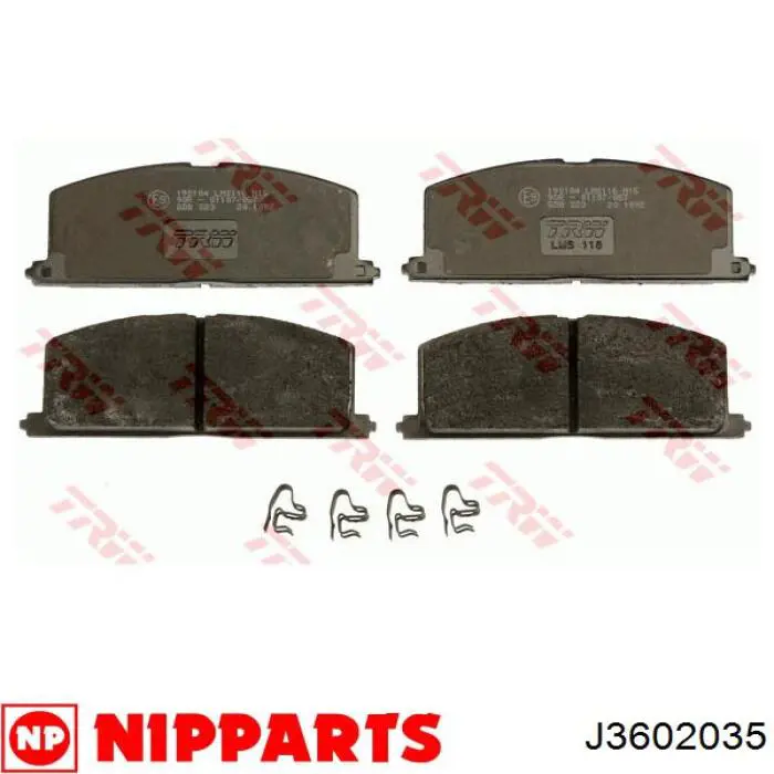 J3602035 Nipparts колодки гальмівні передні, дискові