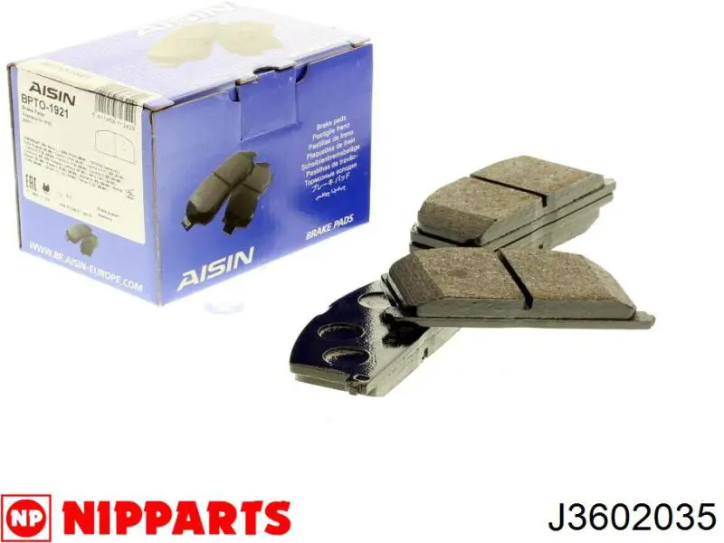 Гальмівні колодки Nipparts J3602035 ціна, від 14.46 USD
