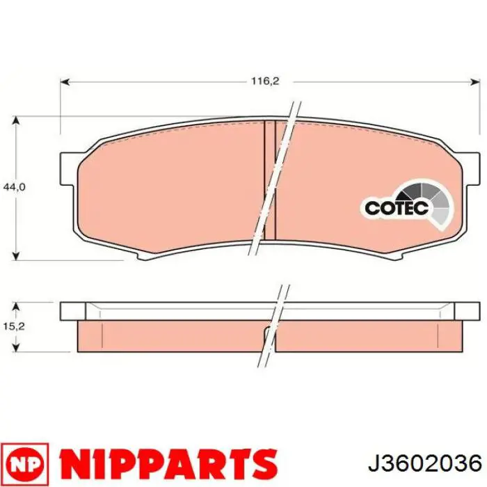 Передні тормозні колодки 446535170 Toyota