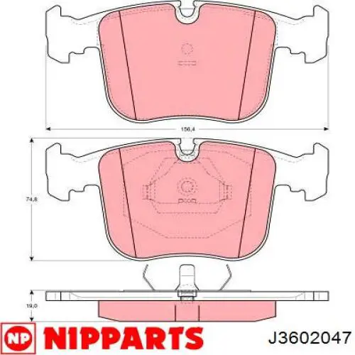 Купити J3602047 Nipparts Колодки гальмівні передні, дискові