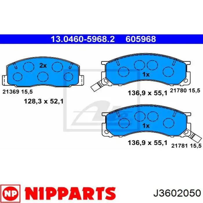 Гальмівні колодки Toyota 0446528160 ціна, від 24.57 USD