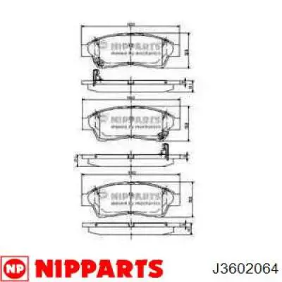Передні тормозні колодки J3602064 Nipparts