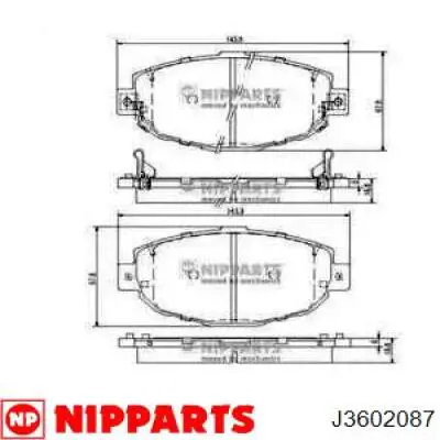 Гальмівні колодки Nipparts J3602087 ціна, від 19.17 USD