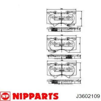 Купити J3602109 Nipparts Колодки гальмівні передні, дискові