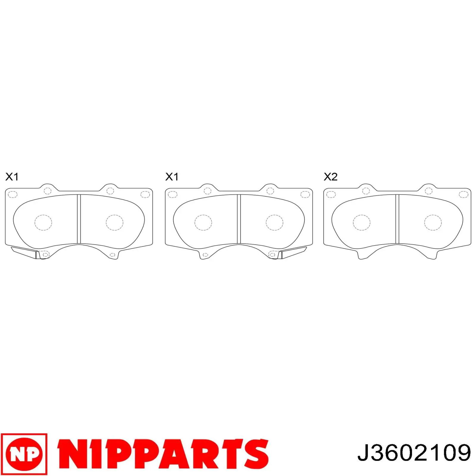 Гальмівні колодки Nipparts J3602109 ціна, від 37.45 USD