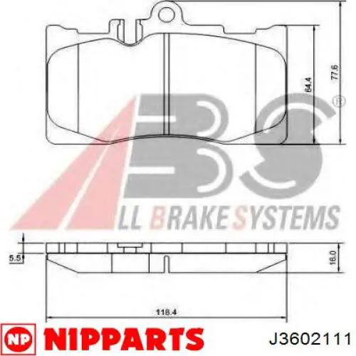 044650W030 Toyota Передні гальмівні колодки