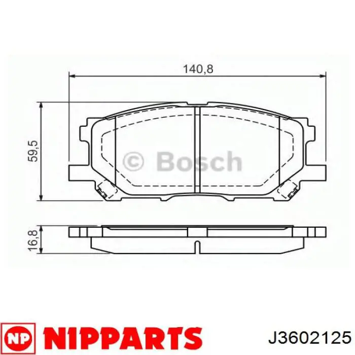 Купити J3602125 Nipparts Колодки гальмівні передні, дискові