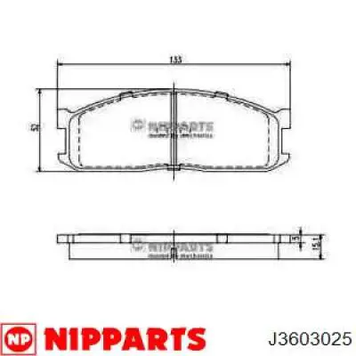 Колодки гальмівні передні, дискові J3603025 Nipparts