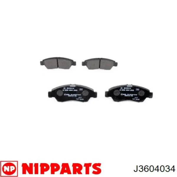 Купити J3604034 Nipparts Колодки гальмівні передні, дискові
