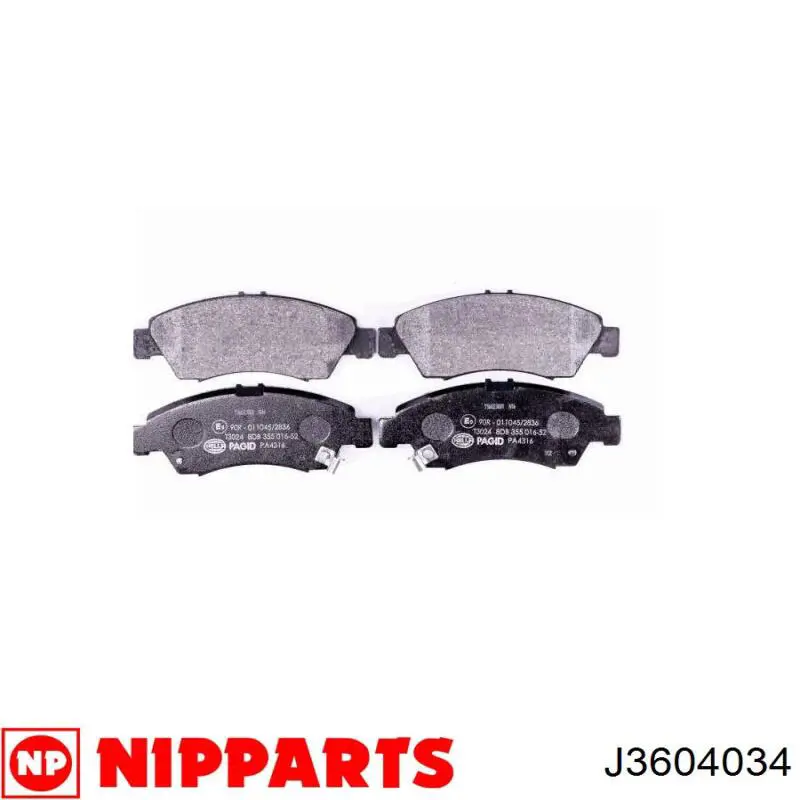 Гальмівні колодки Nipparts J3604034 ціна, від 17.80 USD