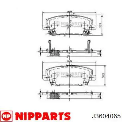 Купити J3604065 Nipparts Колодки гальмівні передні, дискові