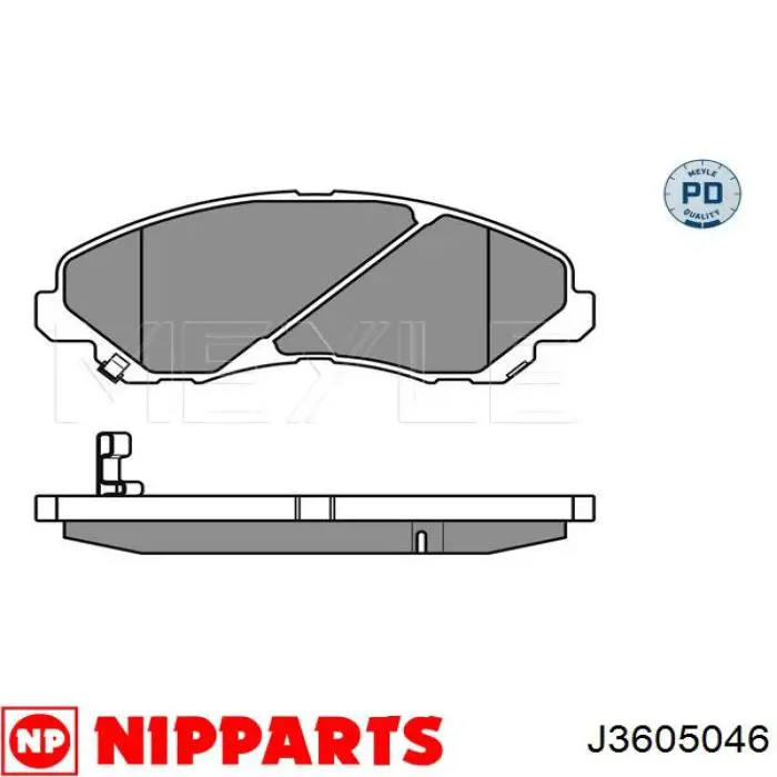 Гальмівні колодки Nipparts J3605046 ціна, від 28.24 USD