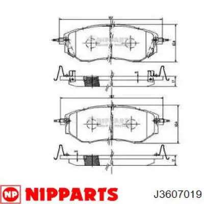 Купити J3607019 Nipparts Колодки гальмівні передні, дискові