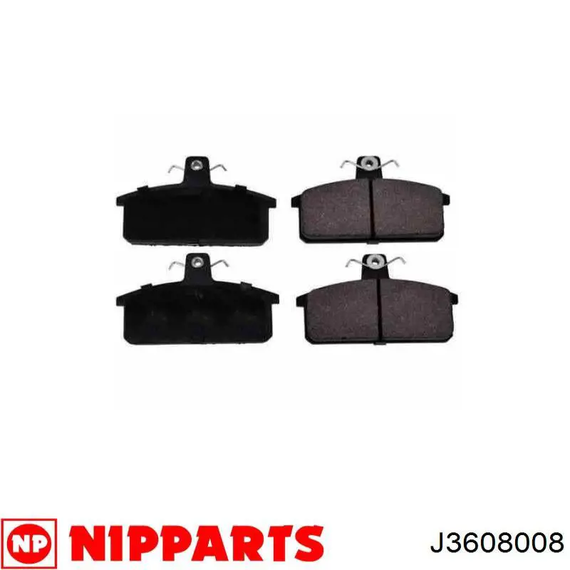 J3608008 Nipparts колодки гальмівні передні, дискові