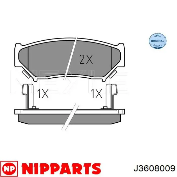 Колодки гальмівні передні, дискові J3608009 Nipparts