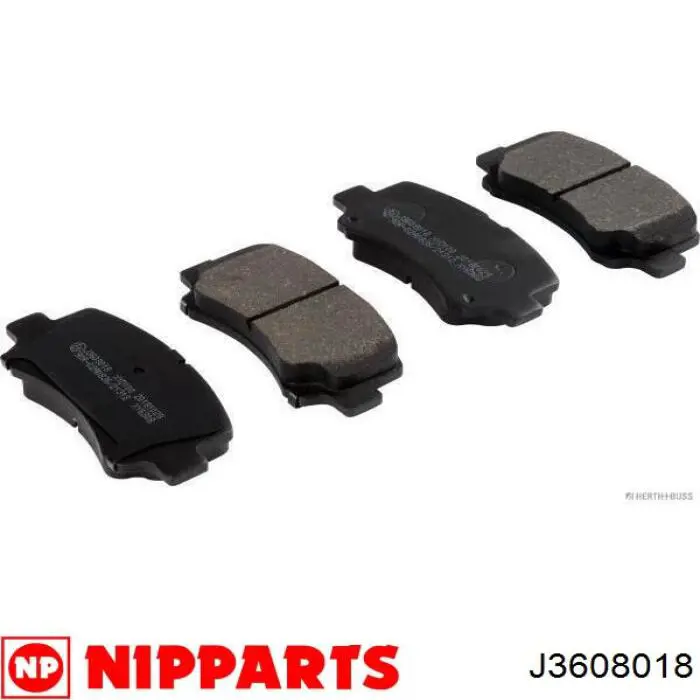 J3608018 Nipparts колодки гальмівні передні, дискові
