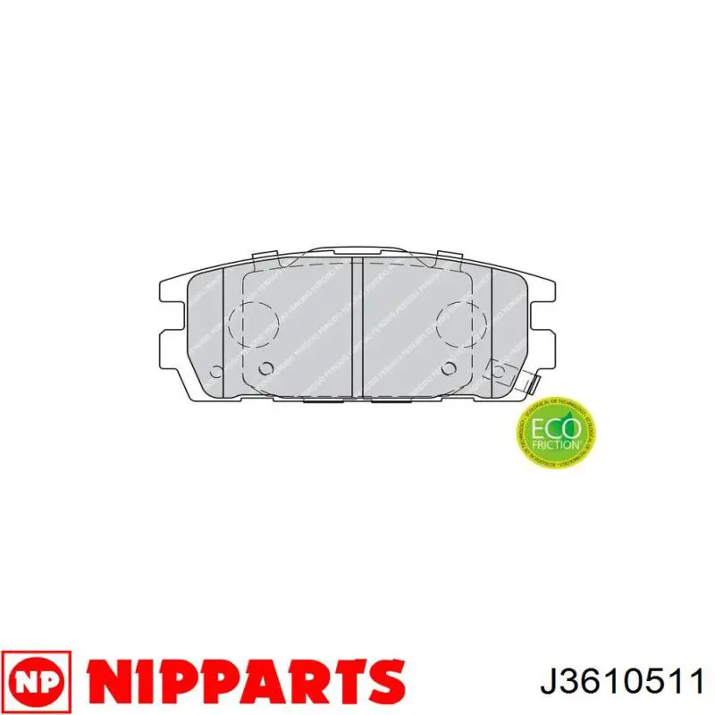 Купити J3610511 Nipparts Задні колодки