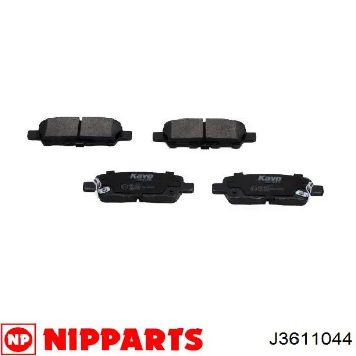 Задні гальмівні колодки Nipparts J3611044 ціна, від 16.88 USD