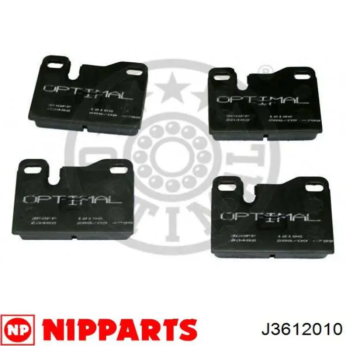Задні гальмівні колодки J3612010 Nipparts