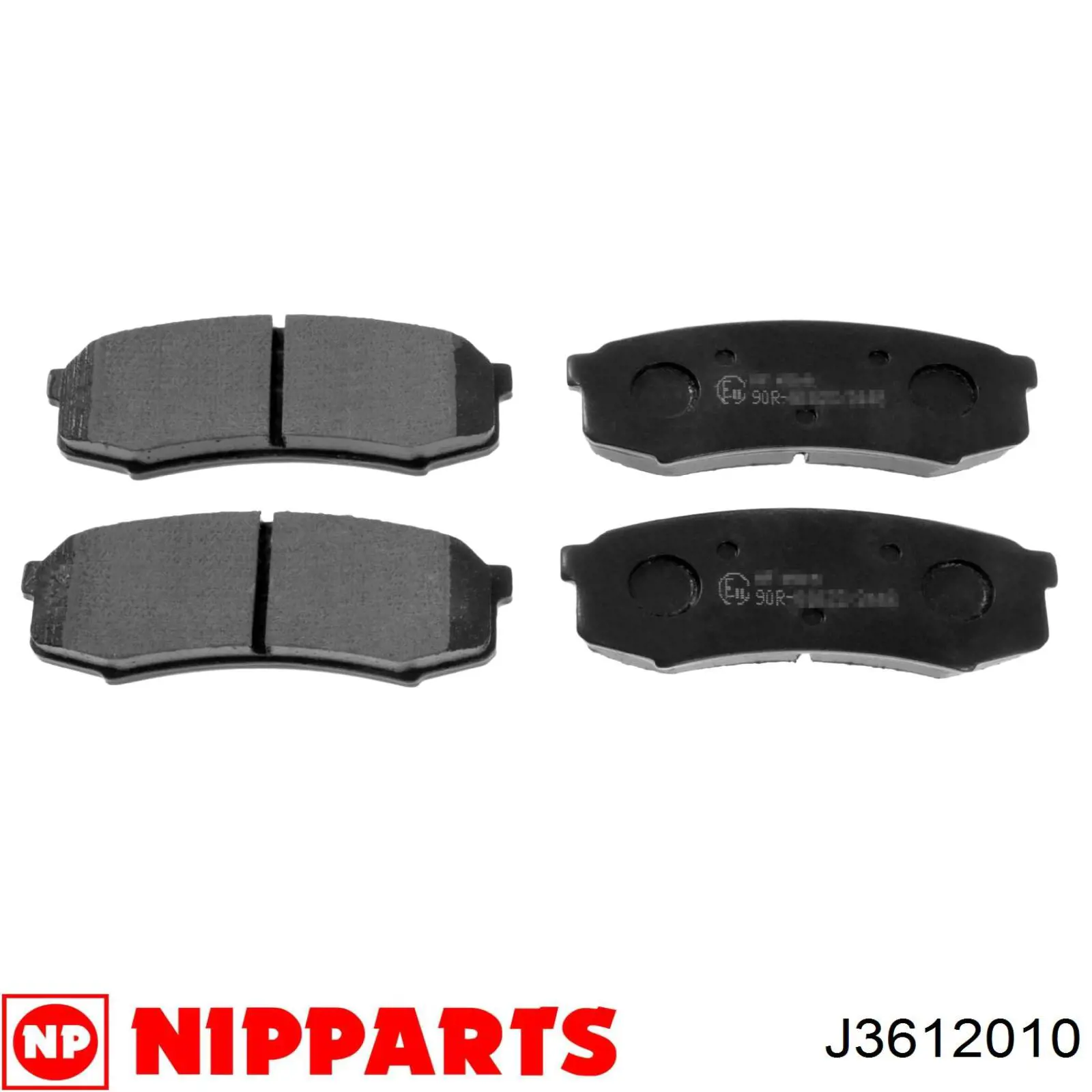 J3612010 Nipparts колодки гальмові задні, дискові