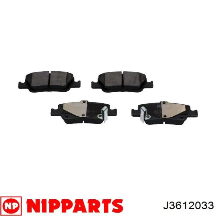 Задні гальмівні колодки J3612033 Nipparts
