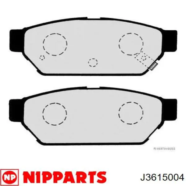 Купити J3615004 Nipparts Задні колодки