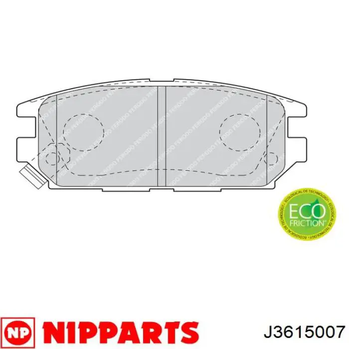AY060MT002 Mitsubishi Колодки гальмівні задні, дискові