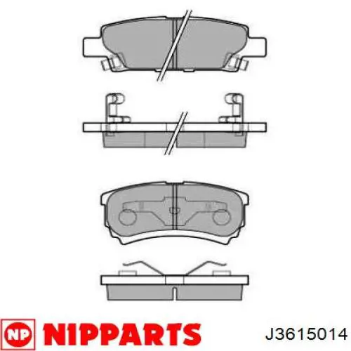 Задні гальмівні колодки J3615014 Nipparts
