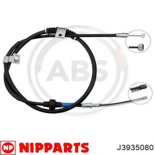 Купити J3935080 Nipparts Трос ручного гальма задній, правий