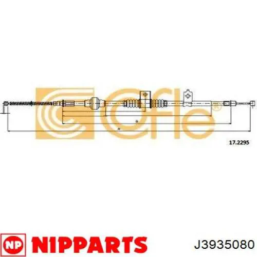 Трос ручного гальма задній, правий J3935080 Nipparts