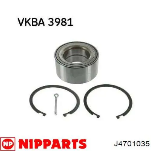 J4701035 Nipparts Підшипник маточини передньої