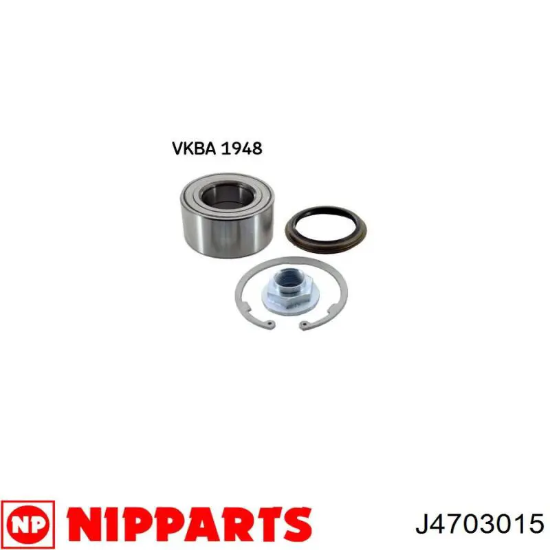 Комплект підшипник маточини передньої Nipparts J4703015 ціна, від 19.69 USD