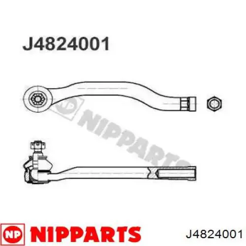 Наконечник рульовий Nipparts J4824001 ціна, від 12.67 USD
