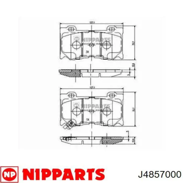 Рульова тяга J4857000 Nipparts