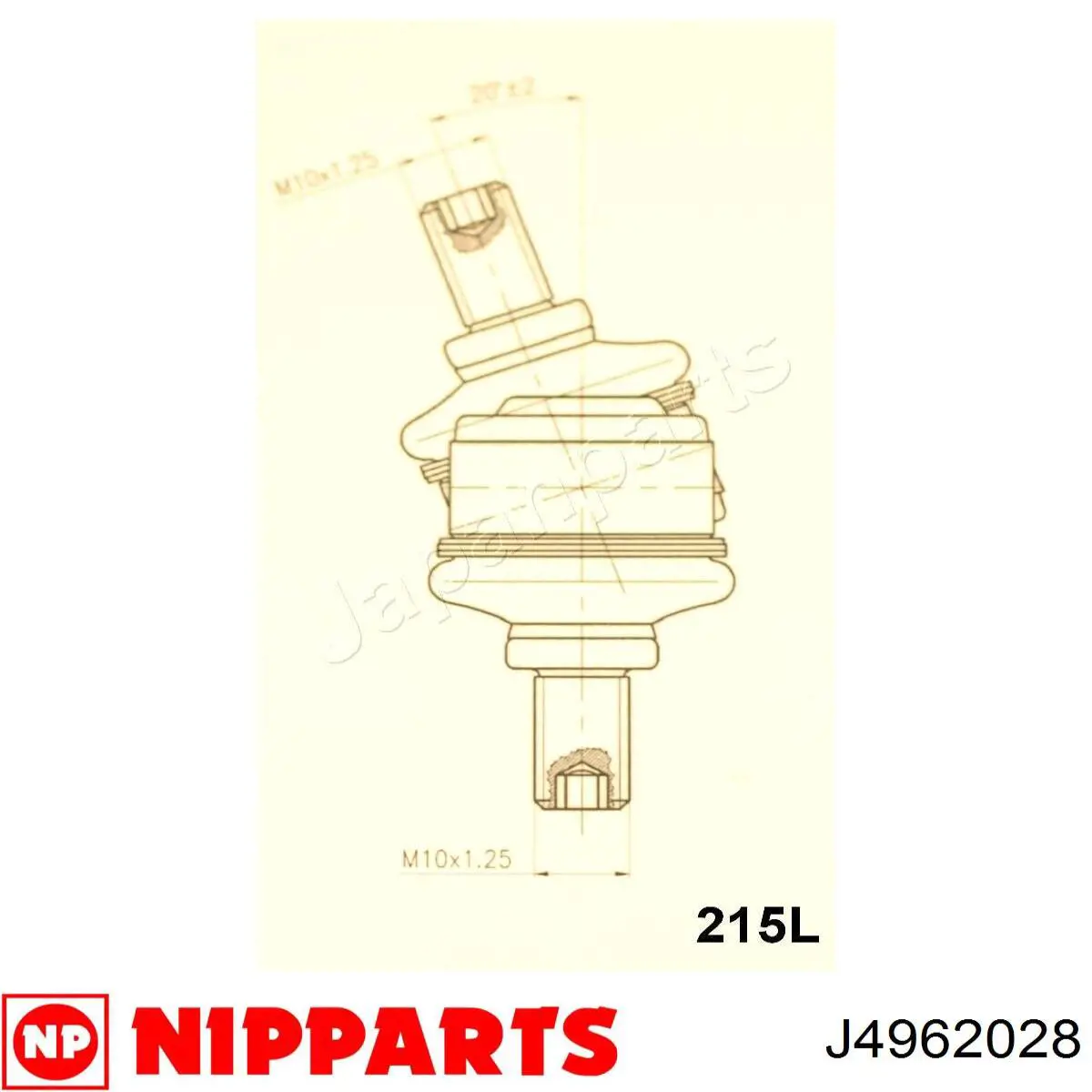 Стійка стабілізатора переднього, ліва J4962028 Nipparts