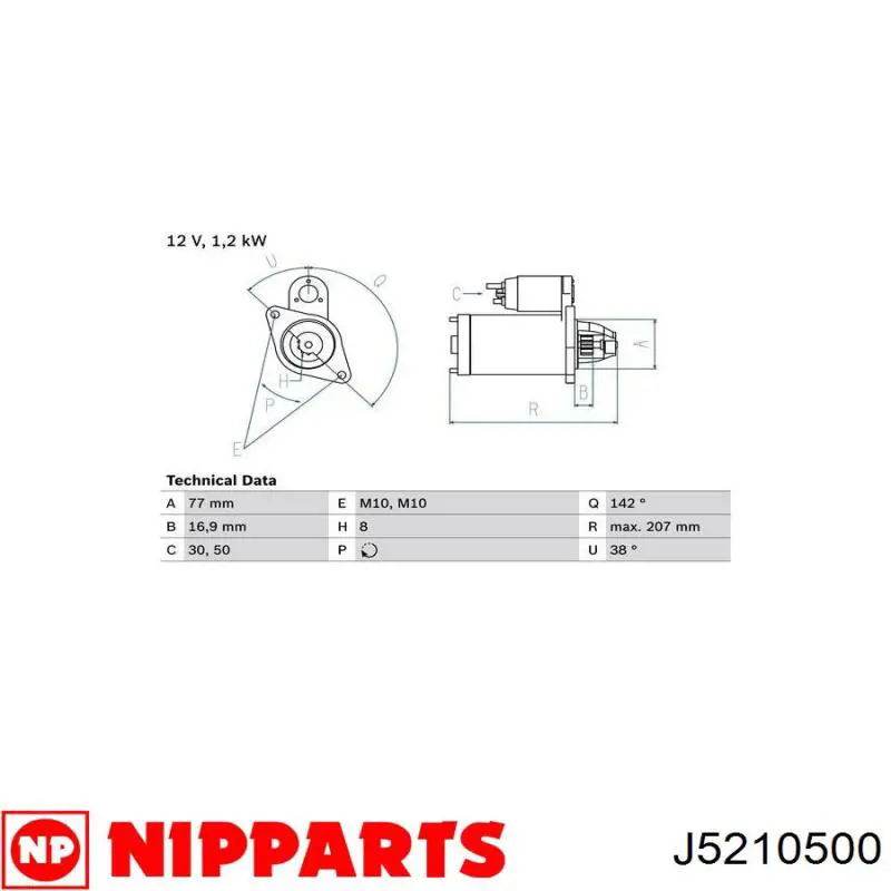 J5210500 Nipparts стартер