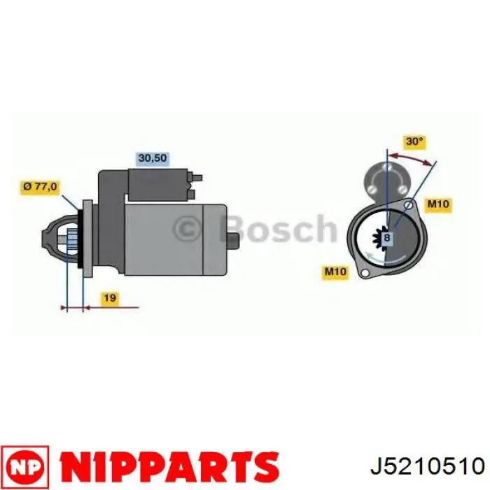 Стартер Nipparts J5210510 ціна, від 33.82 USD