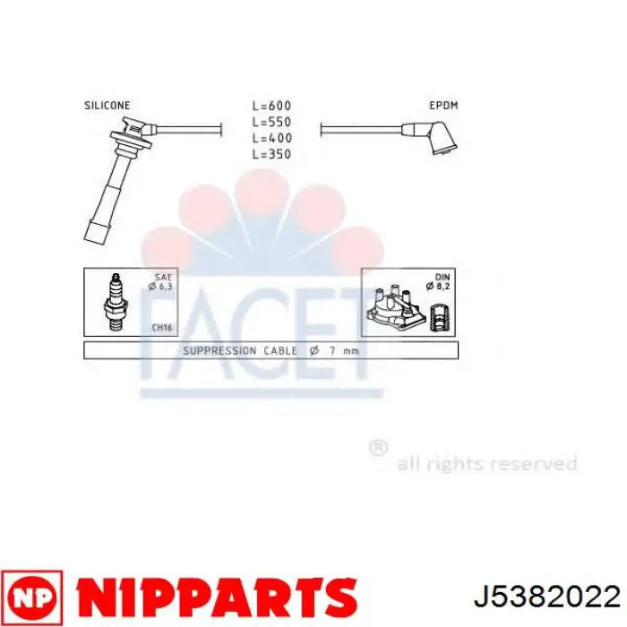 Дроти запалювання Bosch M016 ціна, від 43.96 USD