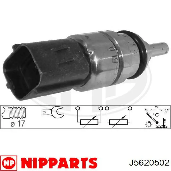 J5620502 Nipparts датчик температури охолоджуючої рідини