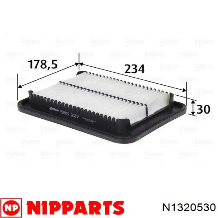 Елемент повітряного фільтра Nipparts N1320530 ціна, від 4.64 USD