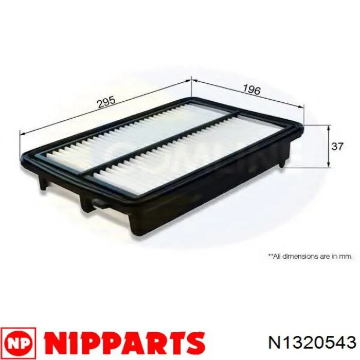 Фільтр повітряний Interparts IPAH069