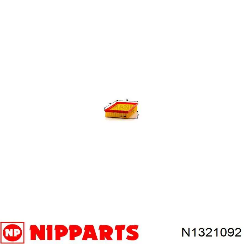 Елемент повітряного фільтра Nipparts N1321092 ціна, від 8.34 USD