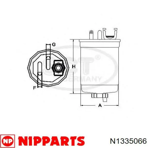 Фільтр тонкого очищення палива Nipparts N1335066 ціна, від 33.06 USD