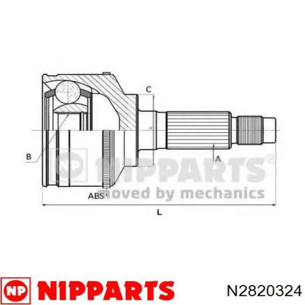 ШРУС зовнішній передній N2820324 Nipparts