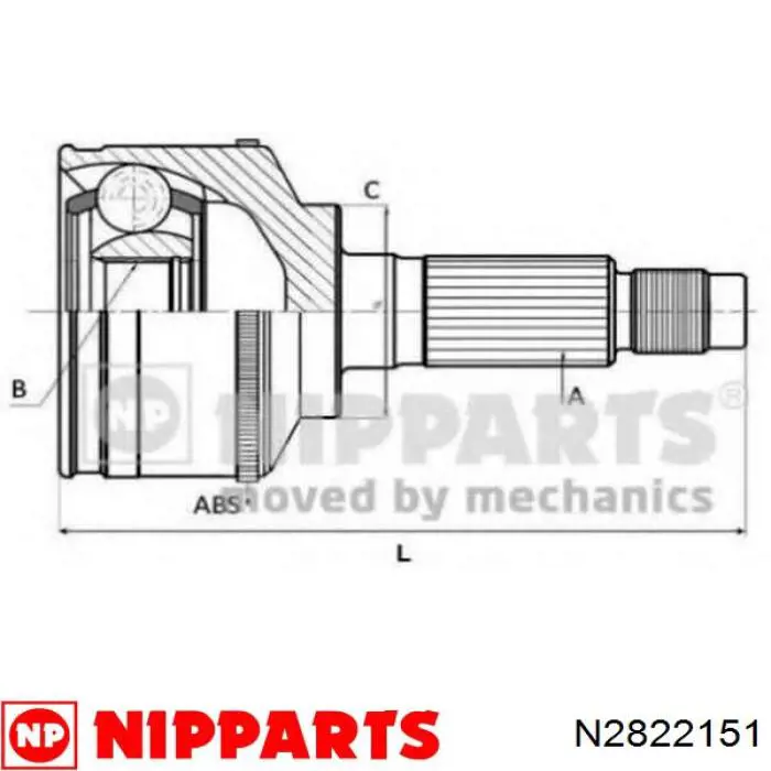 ШРУС зовнішній передній N2822151 Nipparts