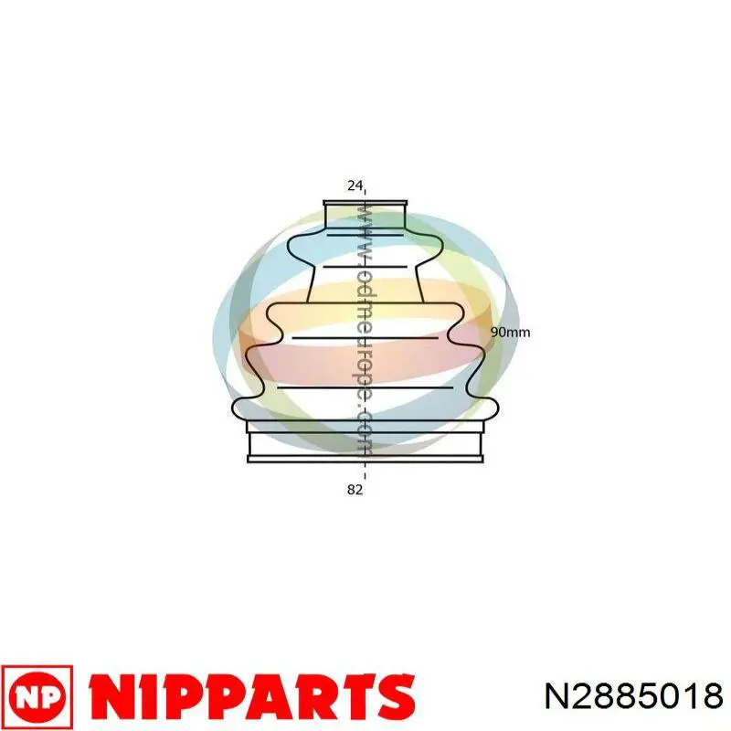 N2885018 Nipparts пильник шруса внутрішній, передній піввісі